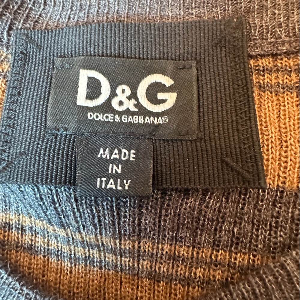 Dolce & Gabbana Striped Cardigan | Luxury Knit Button Front - Picture 9 of 13